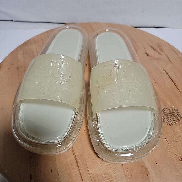 Tory Burch Women's Bubble Jelly Sandals New Ivory Size US 7B - Picture 1 of 5